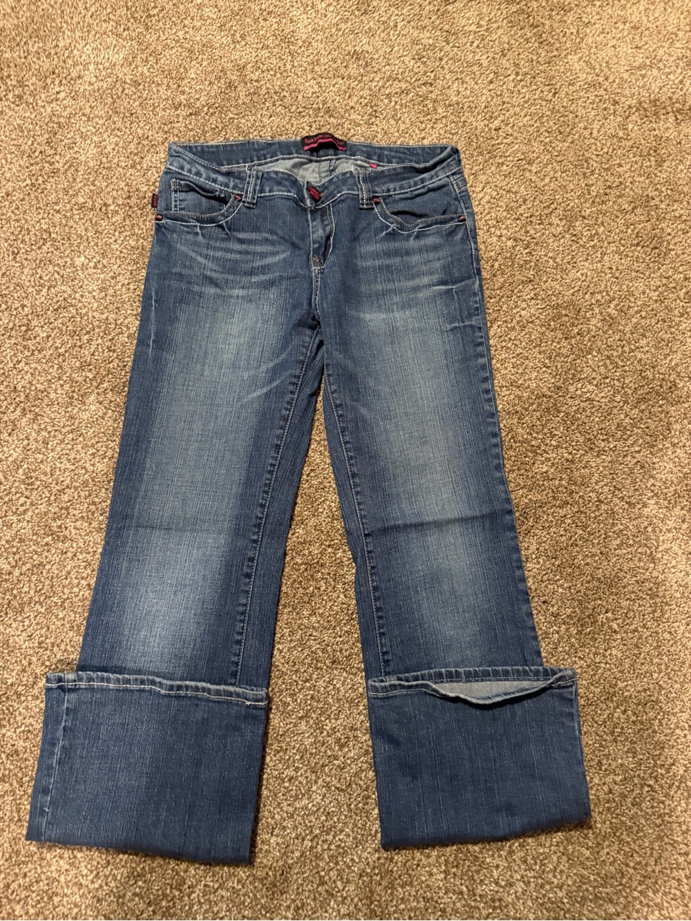 Women’s Blue Wide Cuff Jeans